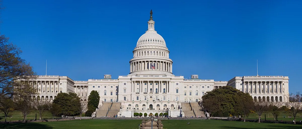 The western front of the United States Capitol.