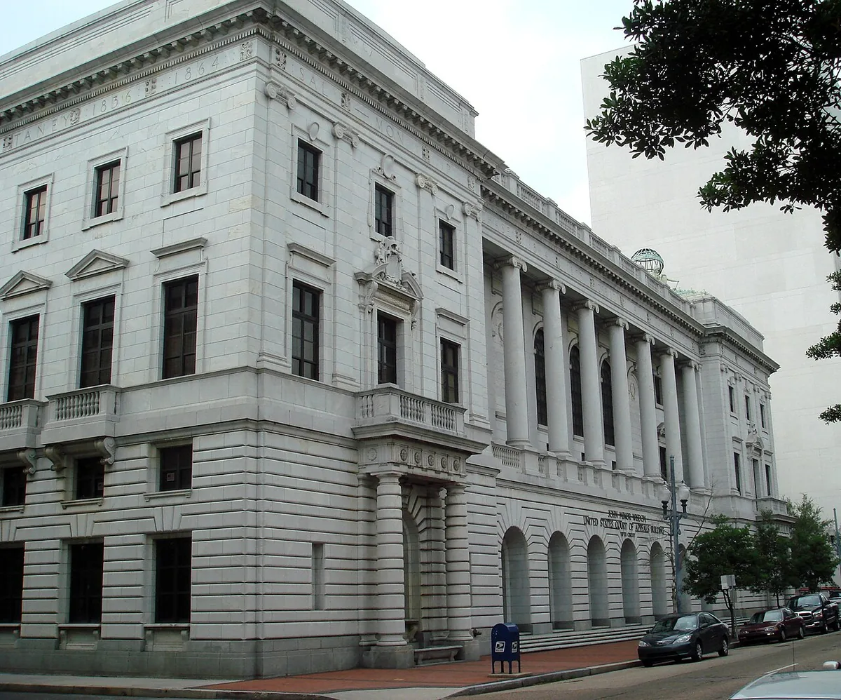 The John Minor Wisdom U.S. Court of Appeals Building in New Orleans, headquarters of the Fifth Circuit