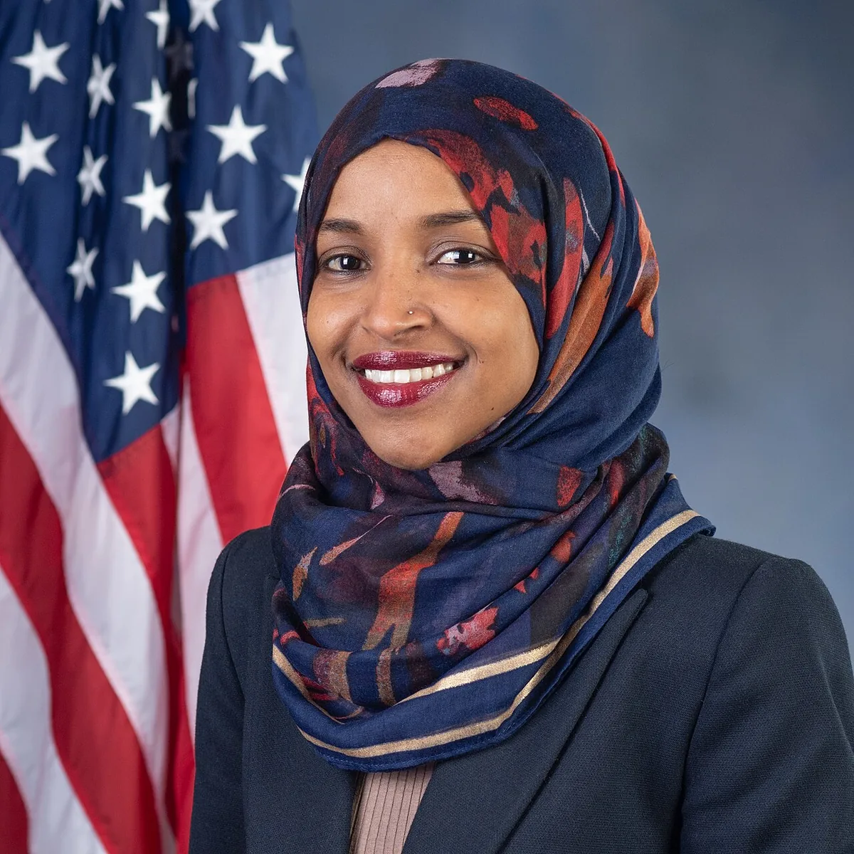Official U.S. House portrait of Rep. Ilhan Omar